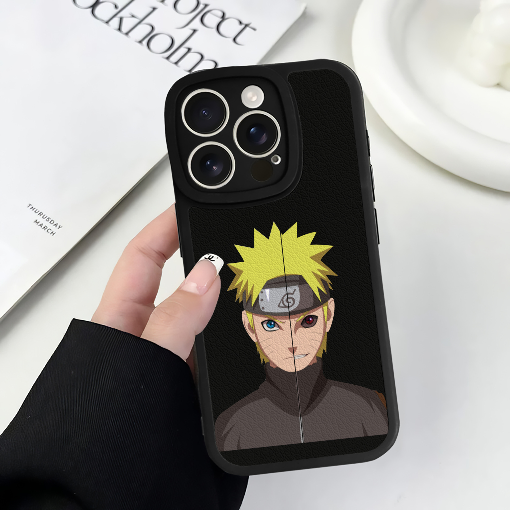 （画像用） NARUTO -ナルト- うずまき ナルト Uzumaki Naruto 【iPhone 16シリーズ対応】シリコンスマホケース（レザー調） 材質：シリコン